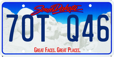 SD license plate 70TQ46