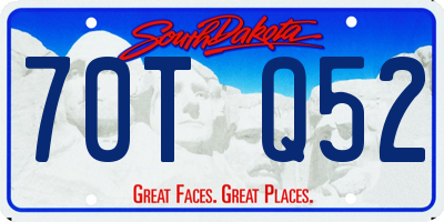 SD license plate 70TQ52