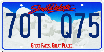 SD license plate 70TQ75
