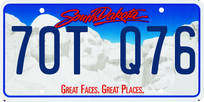 SD license plate 70TQ76