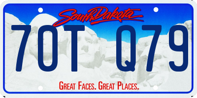 SD license plate 70TQ79