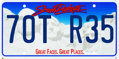 SD license plate 70TR35