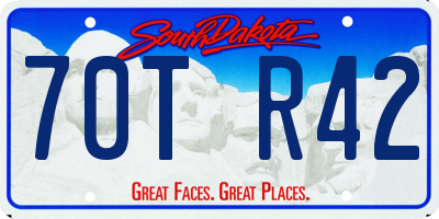 SD license plate 70TR42