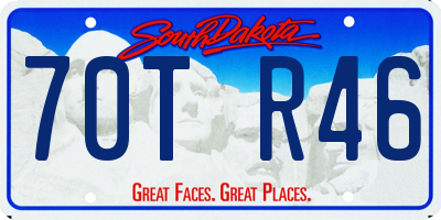 SD license plate 70TR46