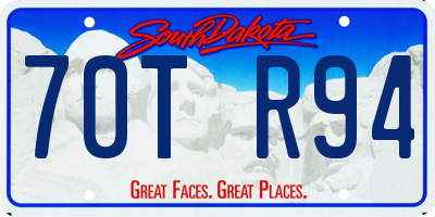 SD license plate 70TR94