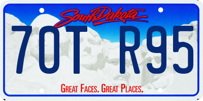 SD license plate 70TR95