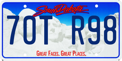 SD license plate 70TR98