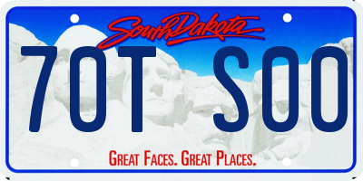 SD license plate 70TS00