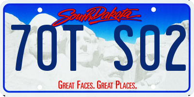 SD license plate 70TS02