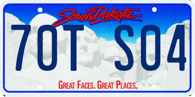 SD license plate 70TS04