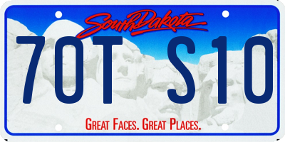 SD license plate 70TS10