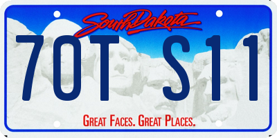 SD license plate 70TS11