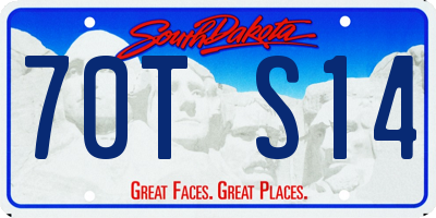 SD license plate 70TS14