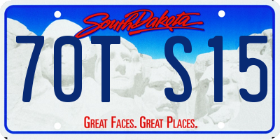 SD license plate 70TS15