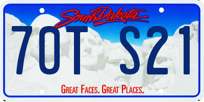 SD license plate 70TS21