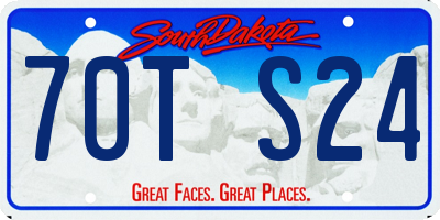 SD license plate 70TS24