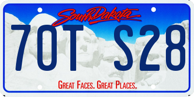 SD license plate 70TS28