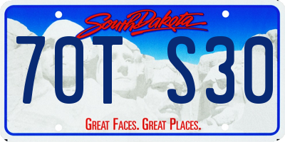 SD license plate 70TS30