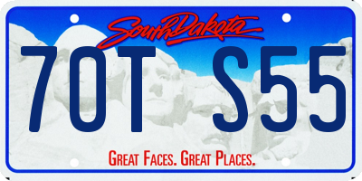 SD license plate 70TS55