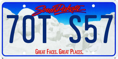 SD license plate 70TS57