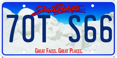 SD license plate 70TS66