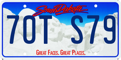 SD license plate 70TS79