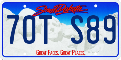 SD license plate 70TS89