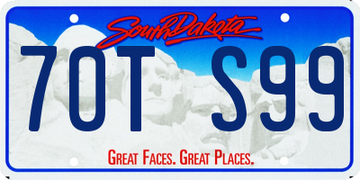 SD license plate 70TS99