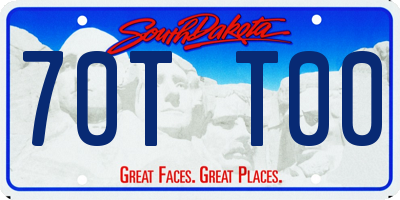 SD license plate 70TT00