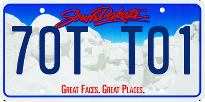 SD license plate 70TT01