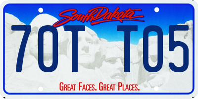 SD license plate 70TT05