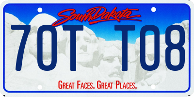 SD license plate 70TT08