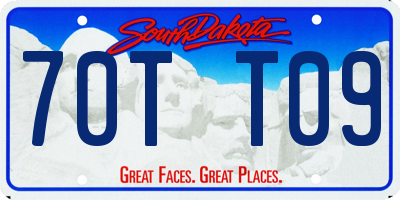 SD license plate 70TT09