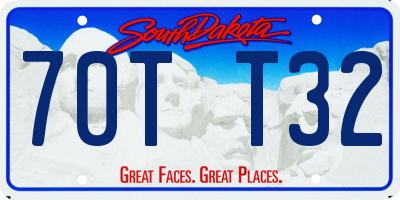 SD license plate 70TT32