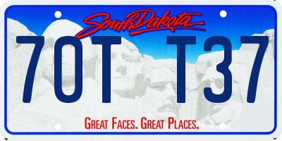 SD license plate 70TT37