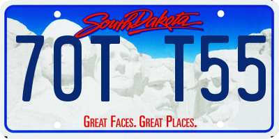 SD license plate 70TT55