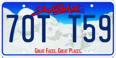 SD license plate 70TT59