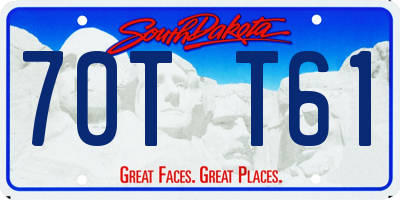 SD license plate 70TT61