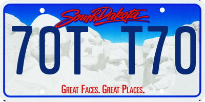 SD license plate 70TT70