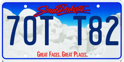 SD license plate 70TT82