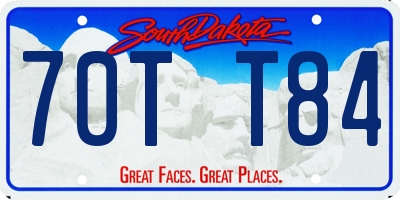 SD license plate 70TT84