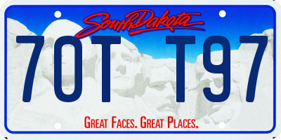 SD license plate 70TT97