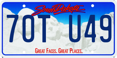 SD license plate 70TU49