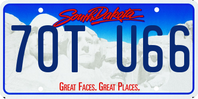 SD license plate 70TU66