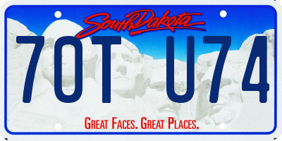 SD license plate 70TU74