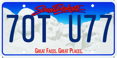 SD license plate 70TU77