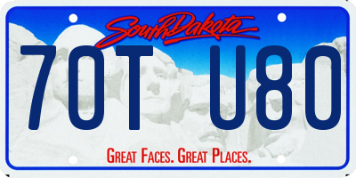 SD license plate 70TU80