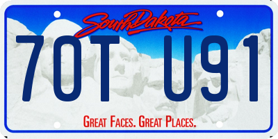 SD license plate 70TU91
