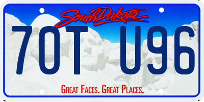SD license plate 70TU96