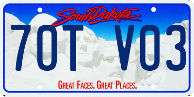 SD license plate 70TV03